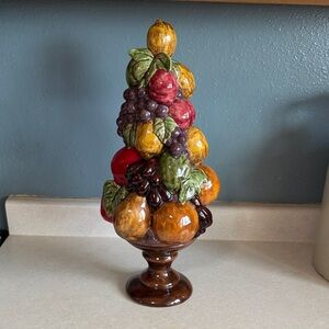 Vintage Ceramic Fruit Topiary Centerpiece